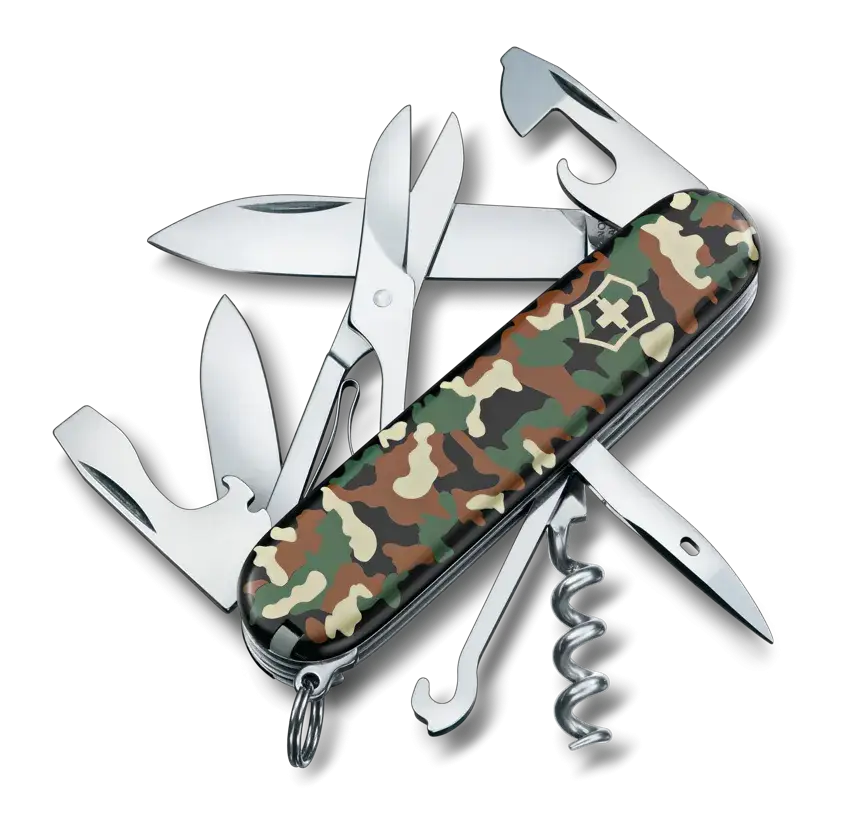 چاقوی چند کاره ویکتورینوکس مدل Climber 91mm Camouflage / 1.3703.94