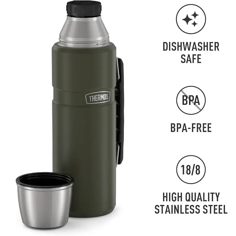 فلاسک ترموس 1.2 لیتر مدل Stainless Steel Vacuum Insulated Beverage - Army Green
