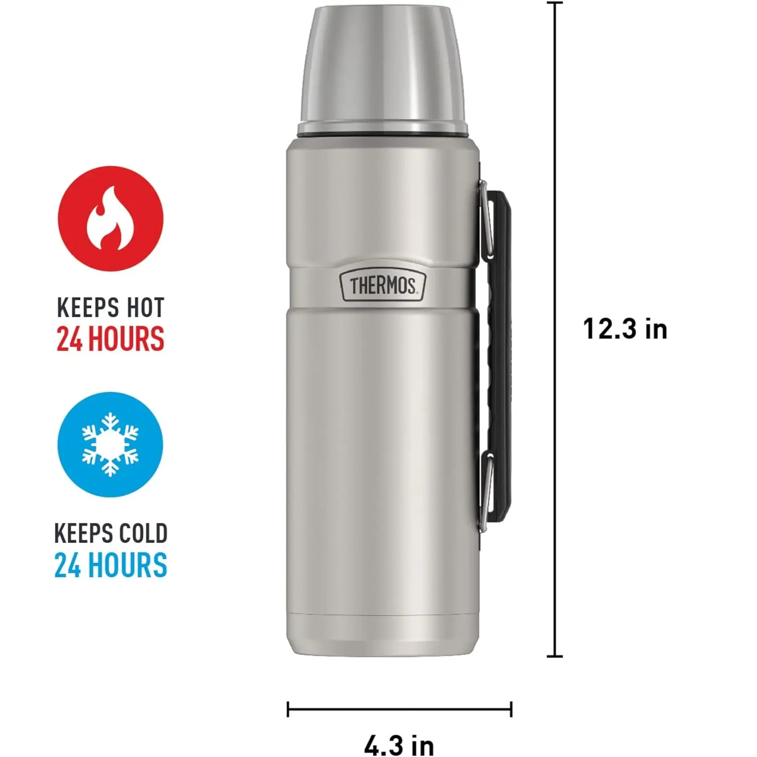فلاسک ترموس 1.2 لیتر مدل Stainless Steel Vacuum Insulated Beverage - Matt Stainless Steel